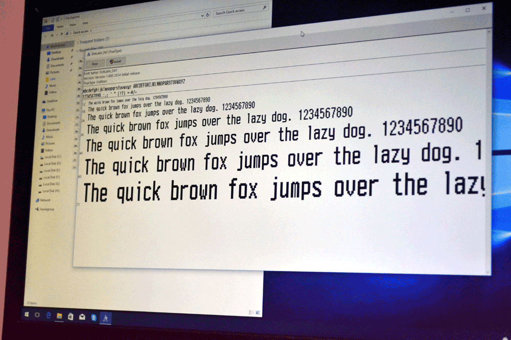 Real and Exact Shopping Receipt Font