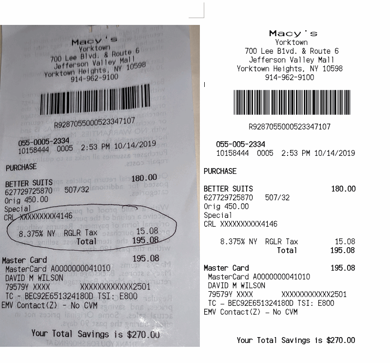 Macy's Receipt Font